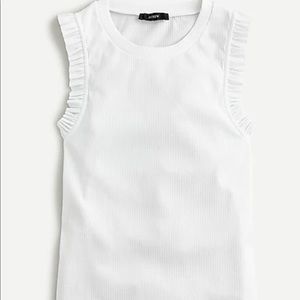 NWT Jcrew ruffled sleeve rubbed tank top